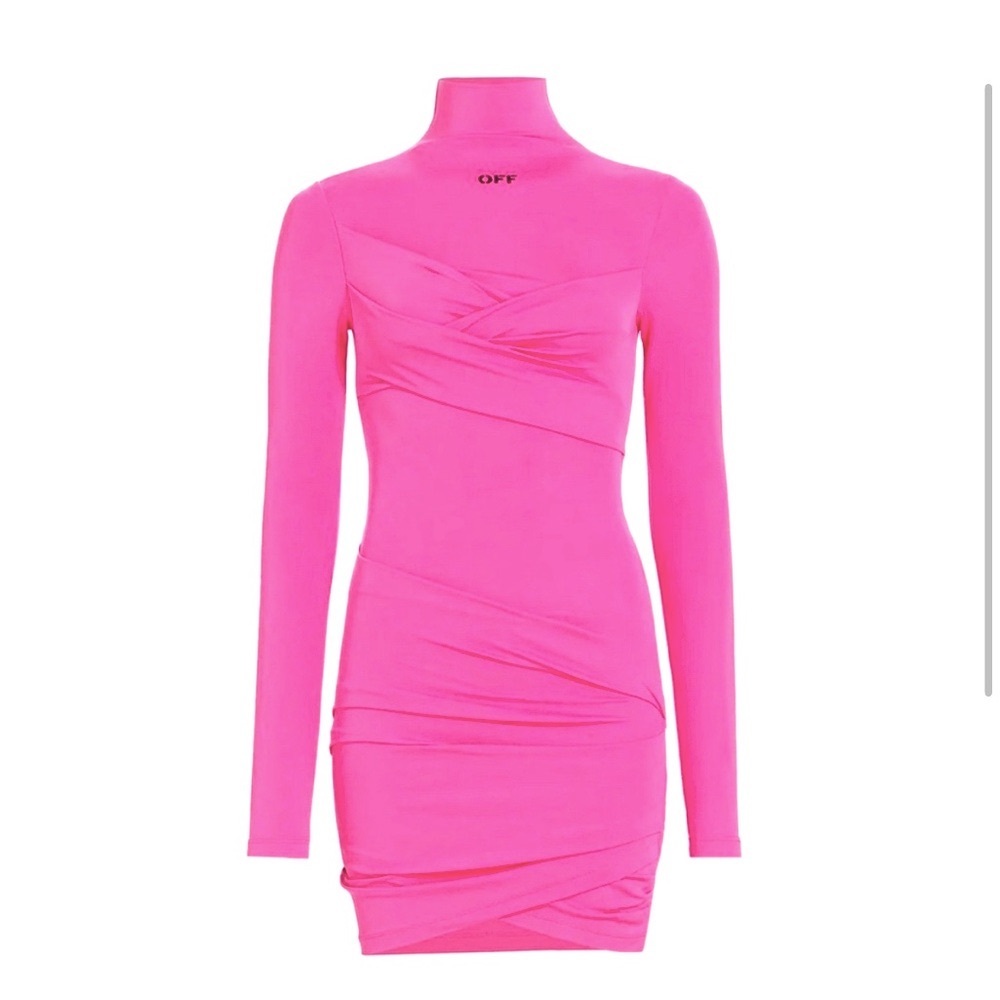 Off-White Pink Twisted Dress